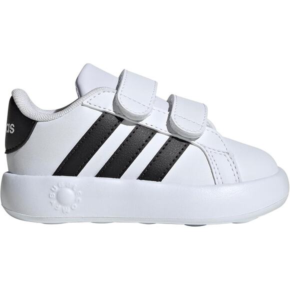 NWT adidas Unisex-Child Grand Court 2.0 Sneaker,White/Black-SZ 12.5 - Picture 3 of 5